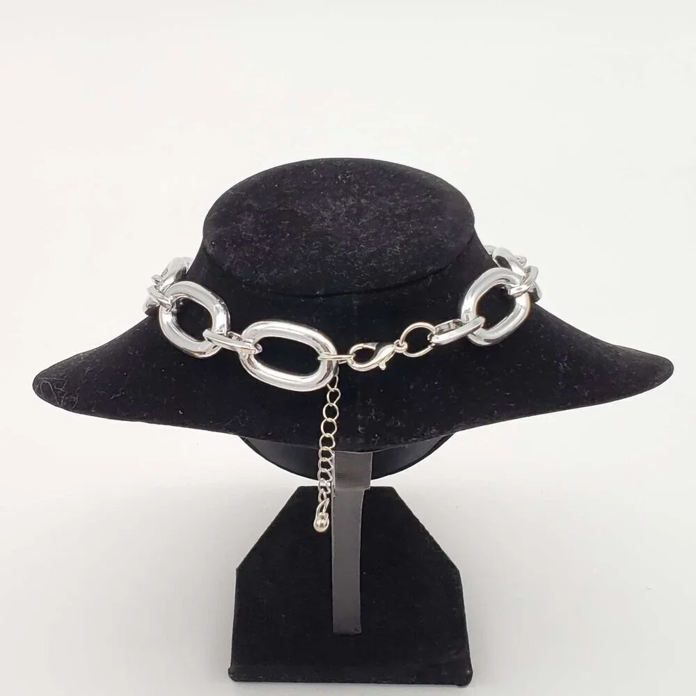 Silver-Plated Necklace with Authentic Louis Vuitton Padlock